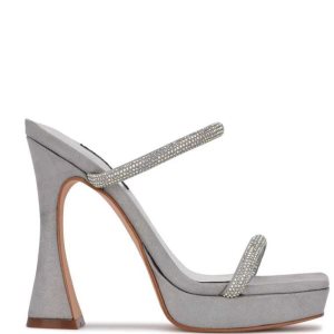 Nine West Adine Platforme Siva | CBTZJL-412