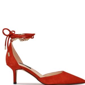 Nine West Adora Ankle Wrap Saty Pumps | WMAGKO-628