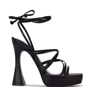 Nine West Ailey Ankle Wrap Platforme Sandals Čierne | OACPYG-378