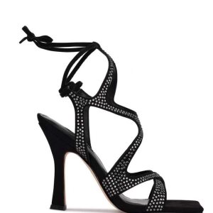 Nine West Alanah Ankle Wrap Sandals Čierne | XJVMUT-049