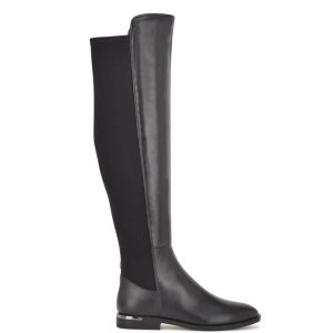 Nine West Allair Stretch Back Over the Knee Čierne | ZIAPET-502