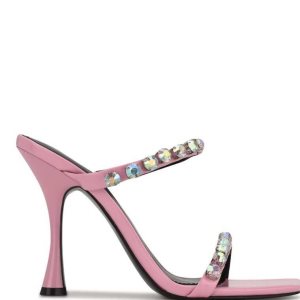 Nine West Aria Na Podpatku Slapky Sandals Svetlo Ruzove | MWDYQB-419