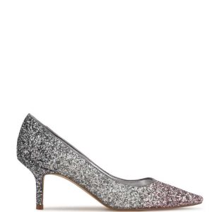Nine West Arlene Pointy Spicou Pumps Ruzove Strieborne | LQZBPI-387