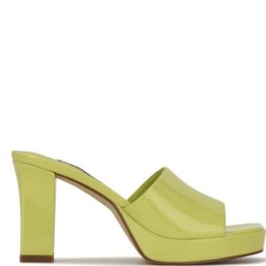 Nine West Behot Na Podpatku Slapky Zelene | SZGVNU-918