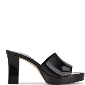 Nine West Behot Na Podpatku Slapky Čierne | OHIJRS-965