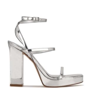 Nine West Benz Remienkové Strieborne Metal | YNFATL-528