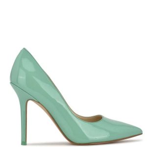 Nine West Bliss Pointy Spicou Pumps Mätové Zelene | VRTFDZ-021