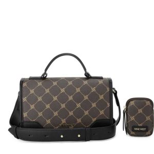 Nine West Brooklyn Flap Hnede Čierne | XJPNGL-925