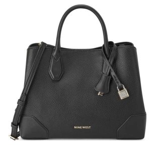 Nine West Brooklyn Jet Set Satchel Čierne | VDUAQW-389