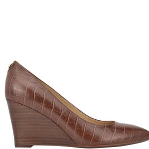 Nine West Cal 9x9 Saty Wedges Hnede | SOQVWX-379