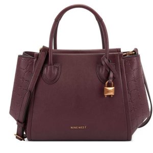 Nine West Camden Jet Set Satchel Bordove | HJBWLQ-908