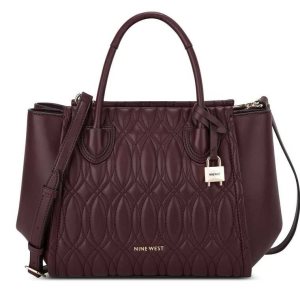 Nine West Camden Jet Set Satchel Bordove | RVPJGH-402
