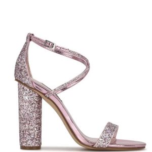 Nine West Celebra Sandals Svetlo Ruzove | ZHRNFA-061