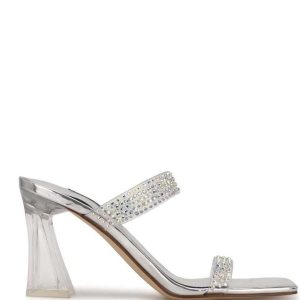Nine West Darla Na Podpatku Slapky Strieborne | DYIKPZ-415