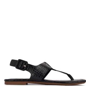 Nine West Define Tanga Sandals Čierne | XLFKNG-832