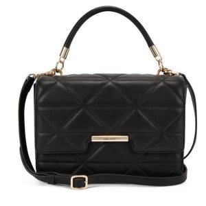 Nine West Diem Top Handle Flap Čierne | DBEMKT-521