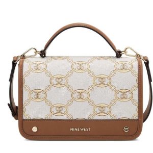 Nine West Emery Crossbody Flap Zlate Hnede | SZHNFL-018