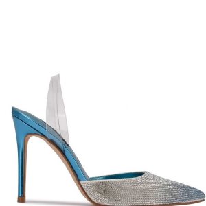 Nine West Fabry Pointy Spicou Slingback Pumps Modre Viacfarebný | TLPFIZ-012