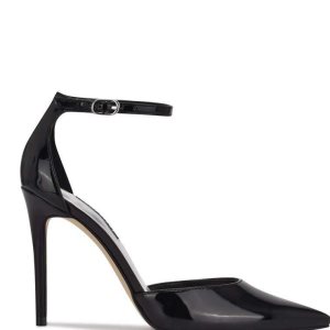 Nine West Faiz Pointy Spicou Ankle Remienkove Pumps Čierne | LVGADQ-351