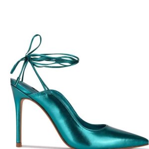 Nine West Feya Ankle Wrap Saty Pumps Tyrkysové Metal | TKUFMI-430