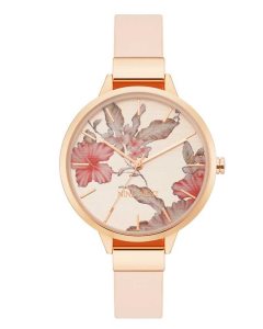 Nine West Floral Dial Ruzove | UKQMLA-891