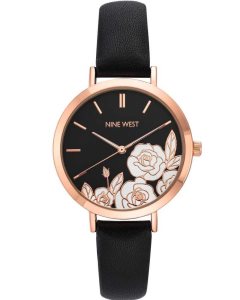 Nine West Floral Dial Smooth Čierne | XOKISL-251