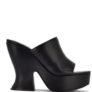 Nine West Flower Platforme Slapky Čierne | ZTGXVD-823