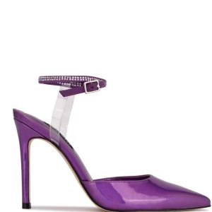Nine West Frant Ankle Wrap Pumps Nachový Metal | OGYWQX-478
