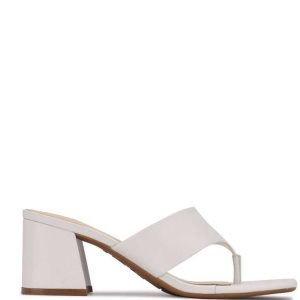 Nine West Gelina 9x9 Block Heel Slapky Sandals Biele | YIJDZT-135