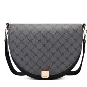 Nine West Genoa Saddle Siva Čierne | EHJBUD-742