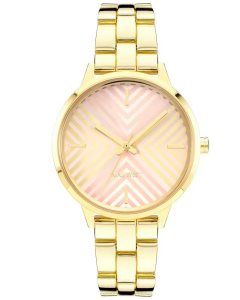 Nine West Geometric Patterned Dial Zlate | YRFGAN-076