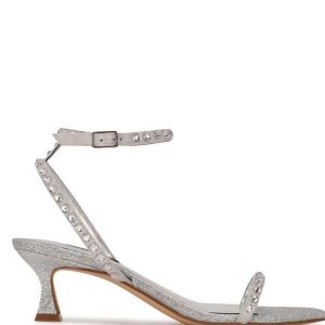 Nine West Giena Ankle Remienkove Saty Sandals Strieborne | EJKXWY-714