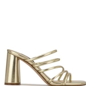 Nine West Girlie Block Heel Slapky Sandals | YBIFMS-879