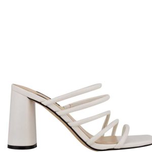 Nine West Girlie Block Slapky Sandals Biele | KMSADP-931