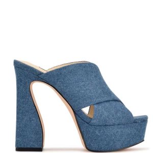 Nine West Girlz Platforme Sandals Modre | YMODQB-517