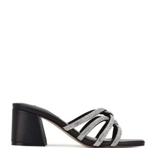 Nine West Glitz Block Heel Slapky Sandals Čierne | MBXVSI-569