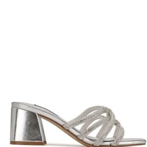 Nine West Glitz Block Heel Slapky Sandals Strieborne | TOSIKP-015