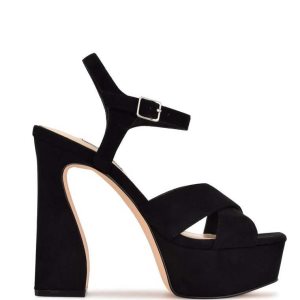 Nine West Glows Platforme Čierne | HZSXRV-798