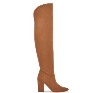 Nine West Goforit Over The Knee Boots Hnede | IUAMEH-603