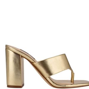 Nine West Gogo Block Heel Slapky | YBDVWZ-061