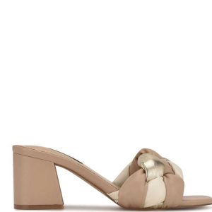 Nine West Gotit Block Heel Slapky Sandals Ruzove Viacfarebný | MOLZKC-073