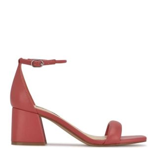 Nine West Gretal Ankle Remienkove Block Sandals Koralove | DKLJUZ-384