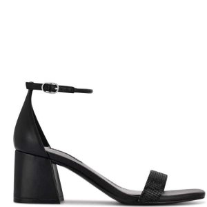 Nine West Gretal Ankle Remienkove Block Heel Čierne | KHLGQN-527
