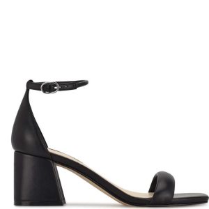 Nine West Gretal Ankle Remienkove Block Heel Čierne | ZFPWIH-314