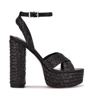 Nine West Hadyn Platforme Čierne | YWFESR-852