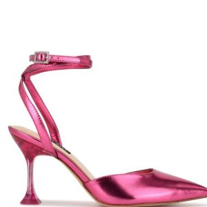 Nine West Harlowe Ankle Remienkove Pumps Ruzove Metal | HQBNPO-804