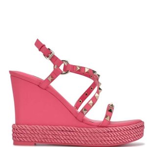 Nine West Harte Studded Espadrille Wedge Sandals Ruzove | KMQDUJ-971