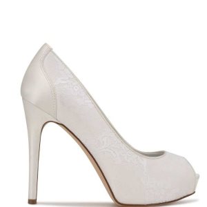 Nine West Hizzia Peep Spicou Platforme Pumps Biele | CEODPX-305