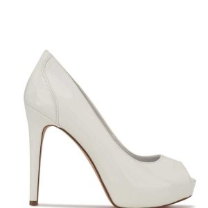 Nine West Hizzia Peep Spicou Platforme Pumps Biele | OHDXZE-751
