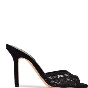 Nine West Ido Cipkovane Na Podpatku Slapky Sandals Čierne | ALJOTY-275